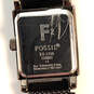 Designer Fossil ES-1720 Stainless Steel Rectangle Dial Analog Wristwatch image number 4