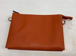 Ted Baker London Orange Bovine Leather Pouch Purse