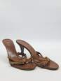 Authentic DIOR Brown Grommet Sandal W 9 image number 3