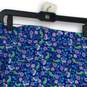 NWT Loft Womens Blue Floral Flat Front Ruffle Back Zip Wrap Skirt Size 16 image number 4