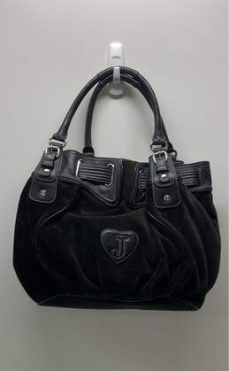 Vintage Juicy Couture Y2K Brown Velour Leather Satchel Bag alternative image
