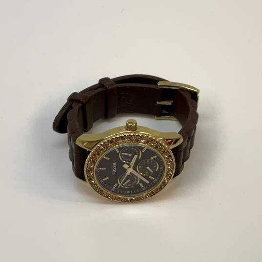 Designer Fossil ES2897 Stella Stainless Steel Chronograph Analog Wristwatch image number 3