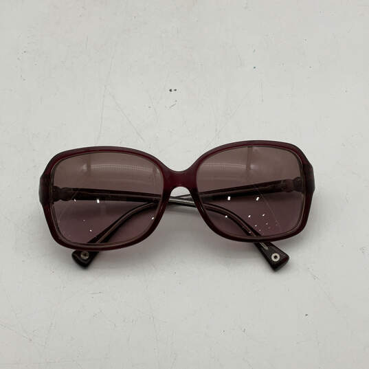 Womens HC 8009 Purple Full Rim Gradient Lens Square Sunglasses With Case image number 3