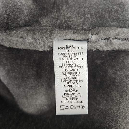 Susan Graver Grey Faux Fur Vest image number 3
