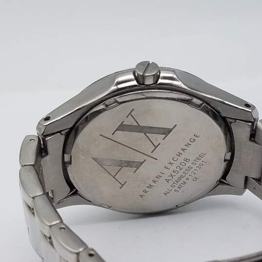 AX Armani Exchange 37mm Case Crystal Dial Men's Full Stainless Steel Quartz Watch image number 5