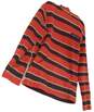 Mens Multicolor Striped Long Sleeve Pocket Pullover Hoodie Size L image number 3