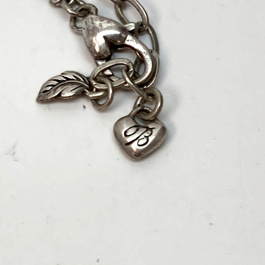 Designer Brighton Silver-Tone Lobster Link Chain Flower Charm Bracelet image number 4