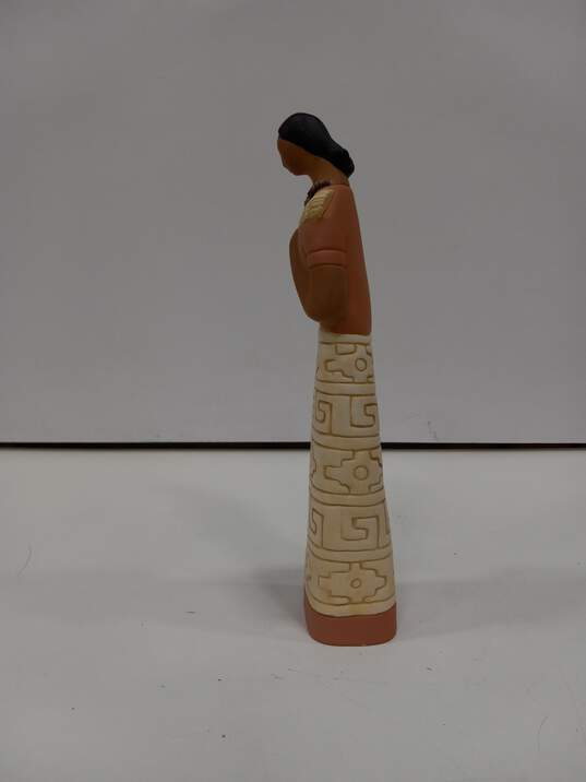 Tall Woman w/ Necklace Pottery Sculpture Figure image number 2
