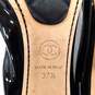 Chanel Women’s Escarpins Black Scrunch Pumps Size 37.5 with Pouch, Box & COA image number 9