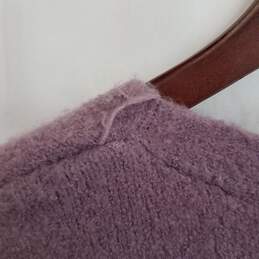 Zara dusty purple pink cropped fluffy cardigan M alternative image