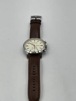 Mens Brown Townsman Chronograph Leather Band Round Analog Wristwatch 92g