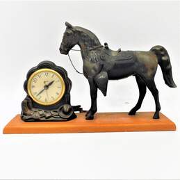 Vintage United Horse Electric Mantle Clock