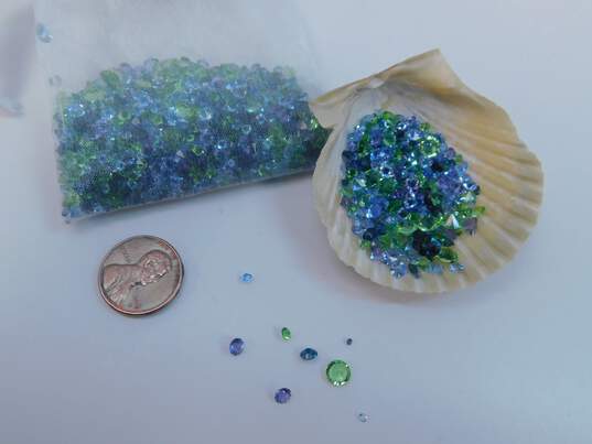 Designer Swarovski Blue Green Variety Color & Size Loose Crystals 59.2g image number 5