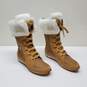 Timberland Grammercy Size 7M Leather Tall Lace Up Fur Lined Winter Snow Boots image number 1