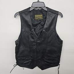 Hudson Leather Black Vest