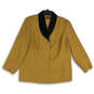 Womens Yellow Shawl Neck Long Sleeve One Button Blazer Size 20W image number 1