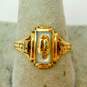 Vintage 10k Yellow Gold 1956 Mother Of Pearl Class Ring 3.7g image number 2