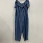Loft Womens Blue Denim Ruffle Off-Shoulder One-Piece Jumpsuit Dress Size XXL image number 2
