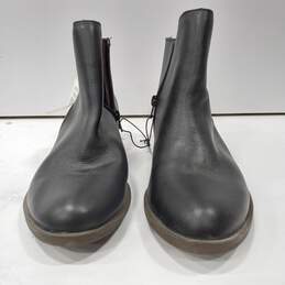 Women's Kensie Ghita Black Leather Short Ankle Boots Sz 10