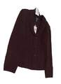 NWT Womens Brown Long Sleeve Collared Button Front Jacket Size Medium image number 3