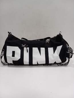 PINK Black & White Duffle Bag alternative image