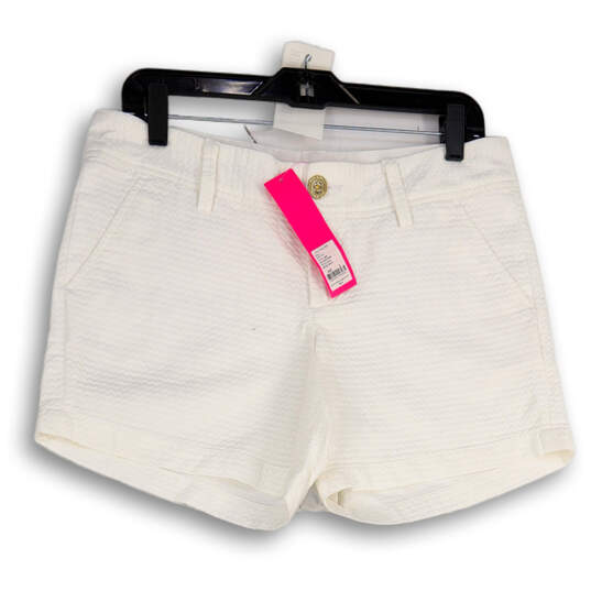 NWT Womens White Flat Front Slash Pocket Callahan Chino Short Size 6 image number 1