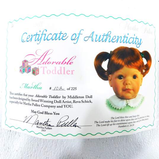 Adorable Toddler Middleton Martha Pullen Doll IOB image number 6