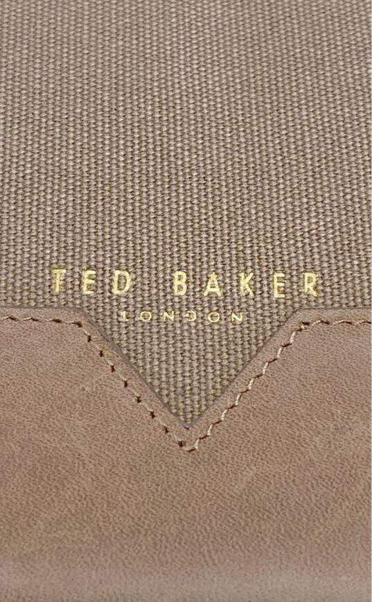 Ted Baker Brown Leather and Canvas Wallet image number 7