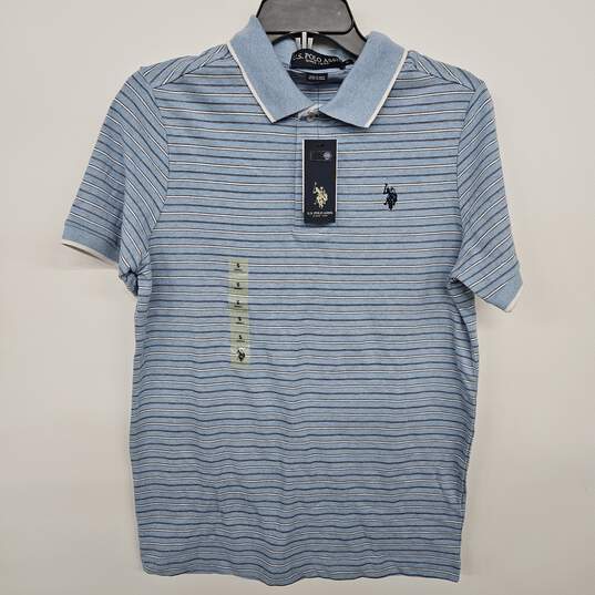 Blue Striped Polo Shirt image number 1