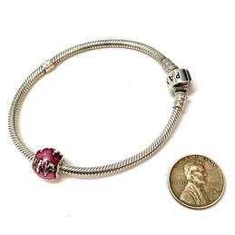 Designer Pandora S925 ALE Sterling Silver Snake Chain Bracelet With Charm alternative image
