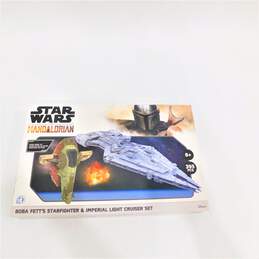 Sealed Star Wars The Mandalorian Boba Fett's Starfighter & Imperial Light Cruiser Set