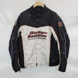 WOMEN'S HARLEY DAVIDSON EMBROIDERED MOTORCYCLE JACKET SZ 2W