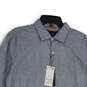 NWT Mens Blue Spread Collar Long Sleeve Button-Up Shirt Size X-Large image number 3