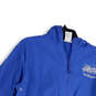 Womens Blue Graphic Print Long Sleeve Pockets Full-Zip Hoodie Size Medium image number 3