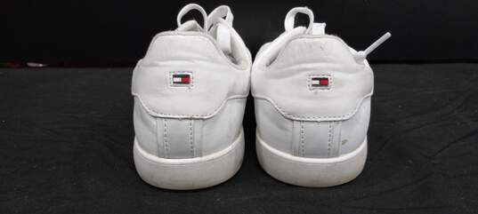 Tommy Hilfiger Men's White Leather Shoes Size 10.5 image number 4