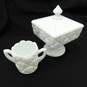 VTG Westmoreland Old Quilt Milk Glass Compote Footed Candy Dish & Sugar Bowl image number 1