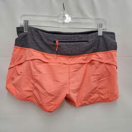 Lululemon WM's Run Speed Pink & Heathered Gray Shorts Size 10 alternative image