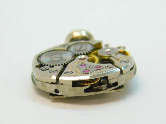 Ladies VTG Bulova 18K White Gold Case 23 Jewels Black Corded Wrist Watch 9.6g image number 11