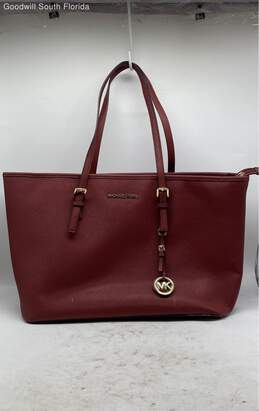 Michael Kors Womens Maroon Laptop Handbag