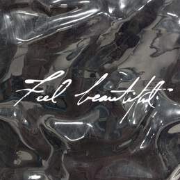 WHBM Black Shiny "Feel Beautiful" Tote Bag alternative image