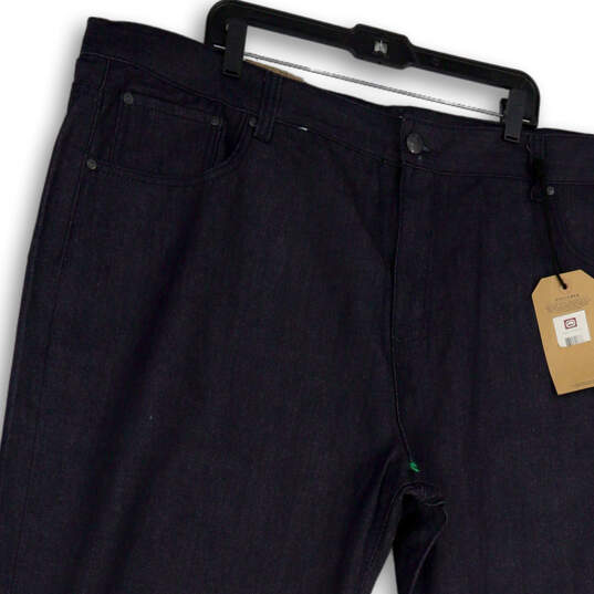 NWT Mens Blue Dark Wash Pockets Regular Fit Denim Straight Jeans Size 50x34 image number 3