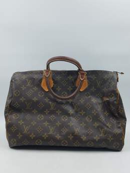 Authentic Louis Vuitton Brown Speedy 35 Handbag