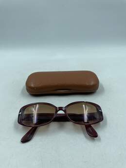 Persol Garnet Brown Rectangle Sunglasses