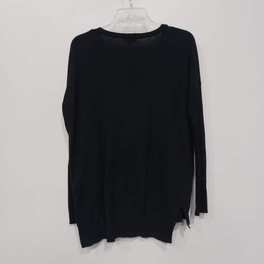 Topshop V-Neck Style Pullover Black Sweater Size 2 image number 2