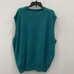 NWT Mens Green Blue V-Neck Sleeveless Regular Fit Pullover Vest Size XXL alternative image
