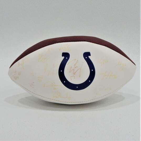 Indianapolis Colts Team Signed Football HOF Manning+ image number 1