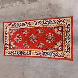 Small Red Wool Runner Rug