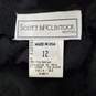 NWT Scott McClintock WM's Black Jacquard Brocade Jeweled Mini Dress Set Size 12 image number 4