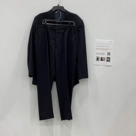 Armani Collezioni Mens Navy Blue Blazer And Pants 2 Piece Suit Set Sz 44R W/COA image number 1