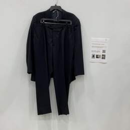Armani Collezioni Mens Navy Blue Blazer And Pants 2 Piece Suit Set Sz 44R W/COA